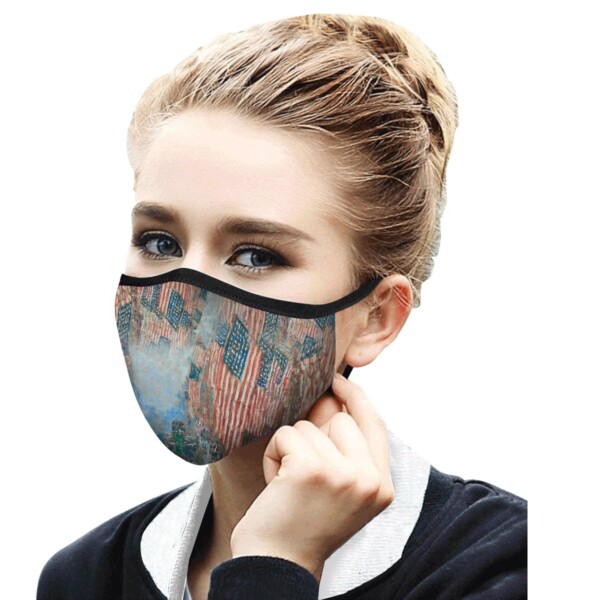 Childe Hassam Fourth of July Reusable Fabric Face Mask