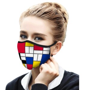 Mondrian Composition II Reusable Fabric Face Mask
