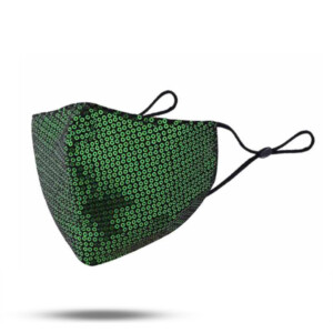 Sequined Face Mask - Green