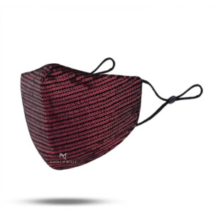 Sequined Face Mask - Maroon