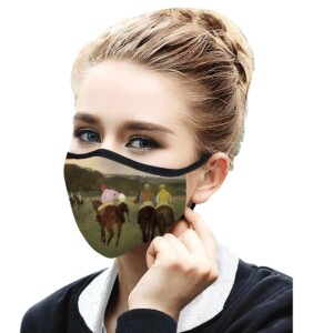 Degas Racehorses at Longchamp Reusable Fabric Face Mask