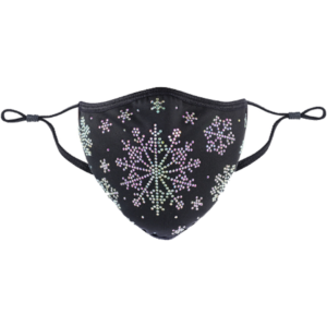 Face Mask - Sparkle Christmas - Black Snowflake