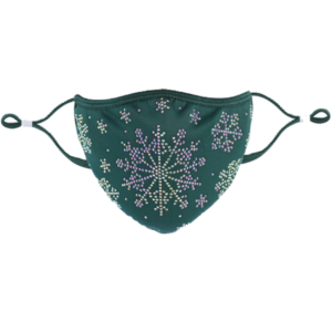 Face Mask - Sparkle Christmas - Green Snowflake