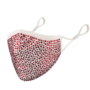 Crystal Face Mask - Red-White