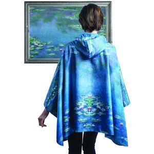 Monet Water Lilies Rainproof Warm Cape - art